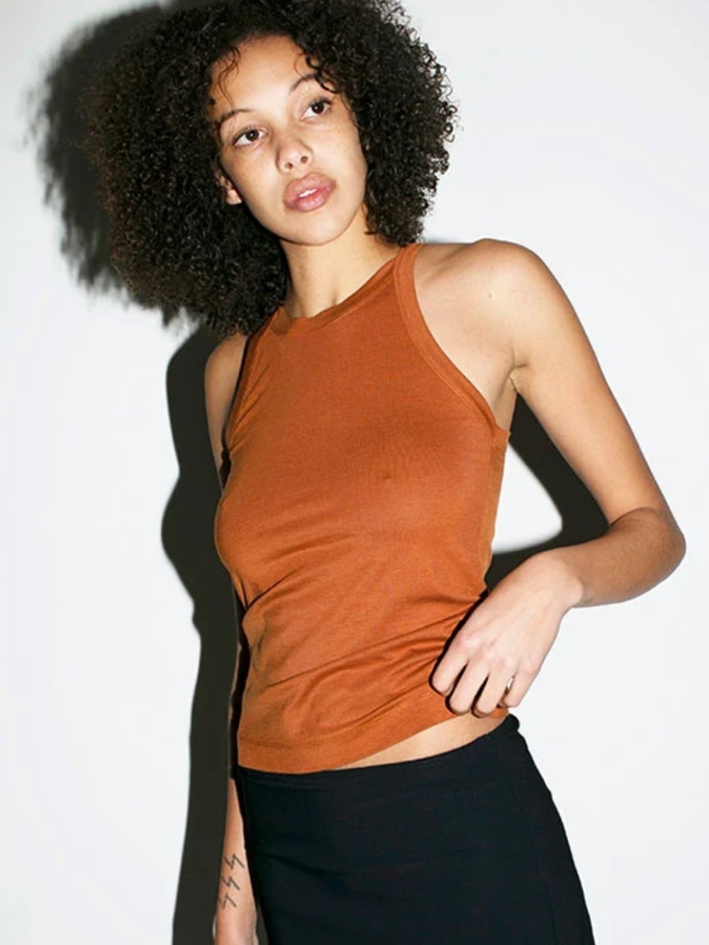 Rodebjer NWT Oana Supple Racerback Tank Top in Pecan size small